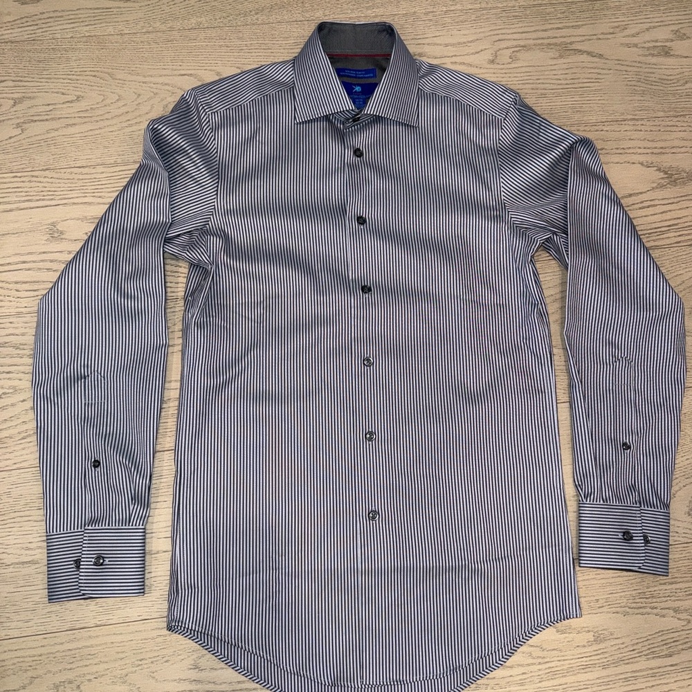 Men's Egara Egyptian Cotton Striped Blue Shirt
